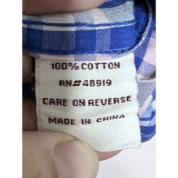 Y2K Phat farm shirt men’s XXL blue white Embroidered button short sleeve Vintage - Picture 4 of 11